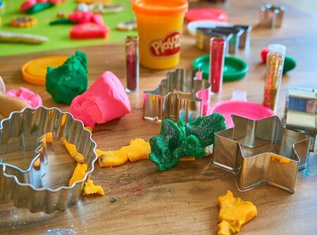 Las masas son perfectos juguetes creativos, para estimular la imaginación de los niños.